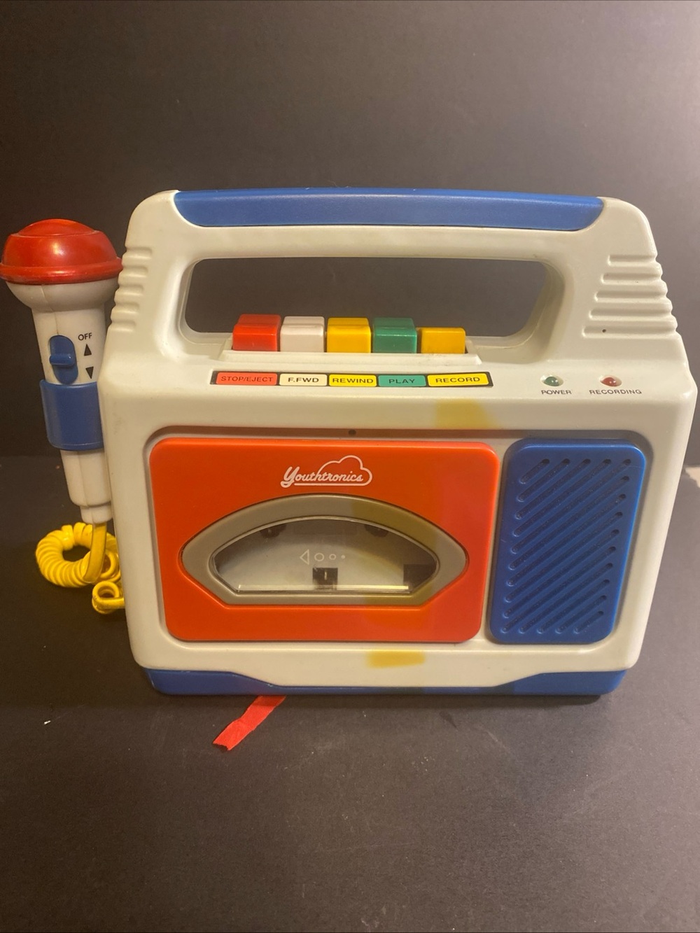 Vintage Youthtronics Handheld Boom Box Cassette Player & Recorder Model YEP-305